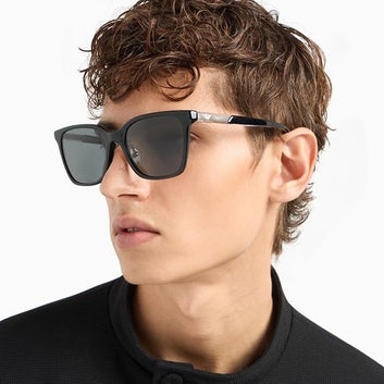 EMPORIO ARMANI Lunettes de soleil carrées pour homme Coupe asiatique